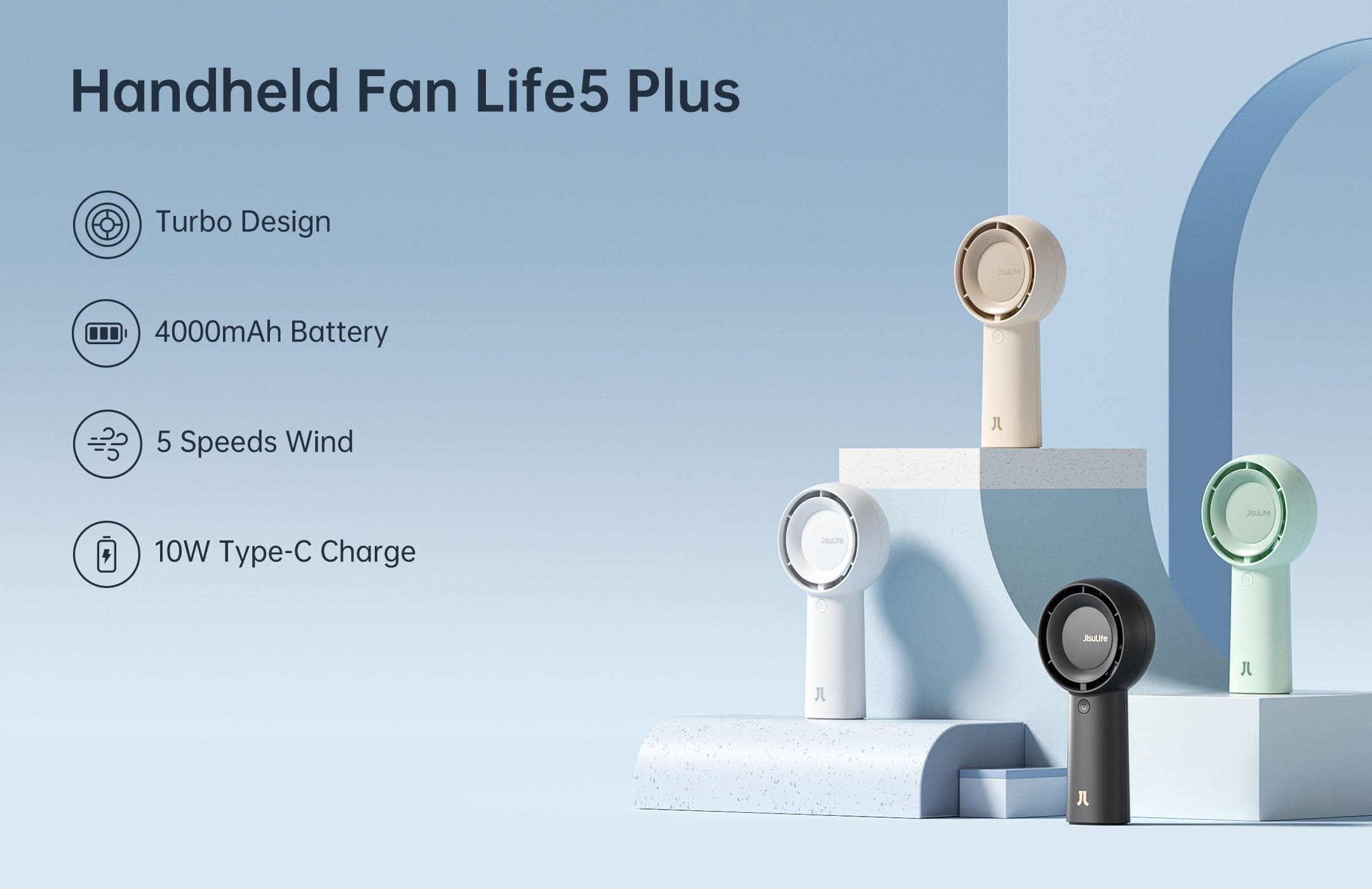 Jisulife Handheld fan life5plus