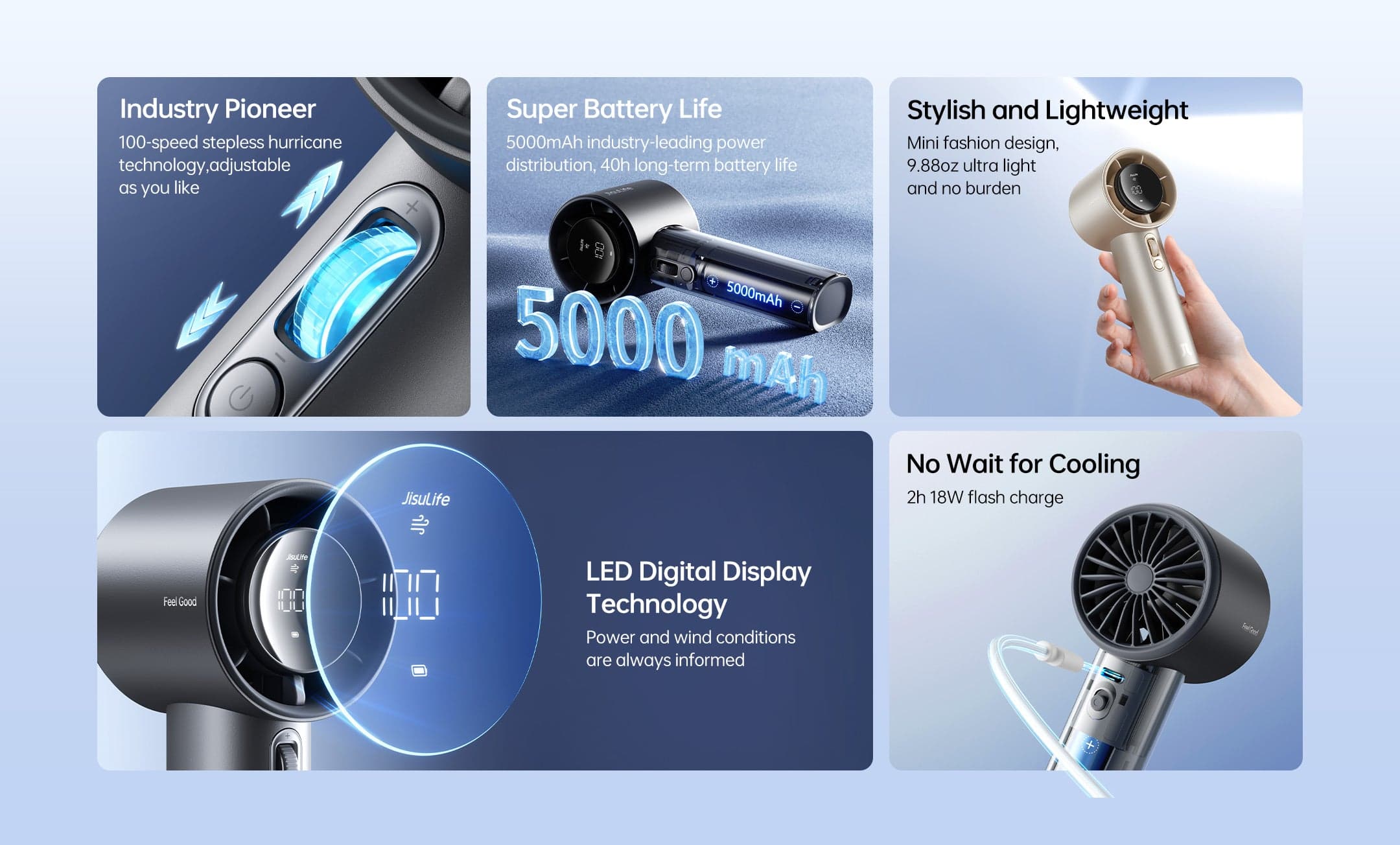 JisuLife Handheld Fan Pro1S (New Version) - 2025 story banner 2