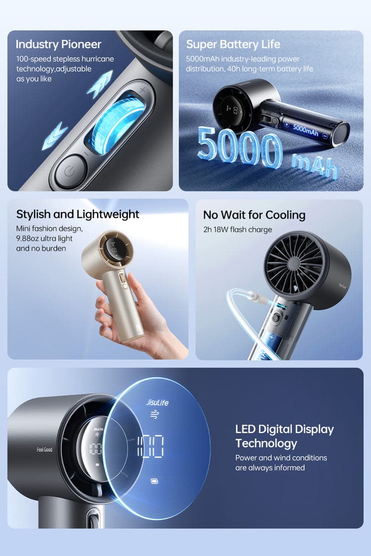 JisuLife Handheld Fan Pro1S (New Version) - 2025 story banner 2